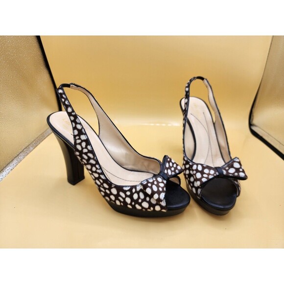 kate spade new york Shoes - Kate Spade Serene Pumps Women 7B Ankle-Strap Calf Hair Heels Brown